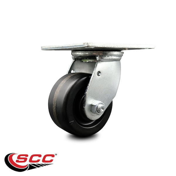 4 Inch Phenolic Wheel with Large Top Plate Swivel Caster